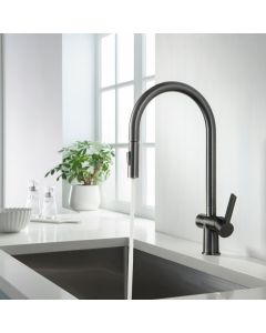 VOS Pull Out Sink Mixer Tap Brushed Black