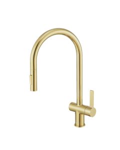 VOS Pull Out Sink Mixer Tap Brushed Brass