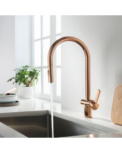 VOS Pull Out Sink Mixer Tap Rose Gold