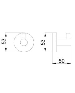 VOS Robe Hook Brushed Brass