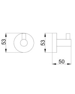 VOS Robe Hook Brushed Bronze