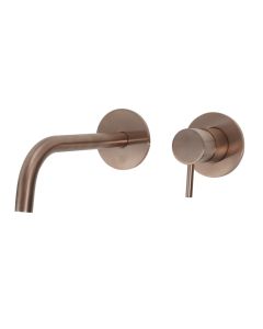 VOS Single Lever Wall Basin Mixer Bronze