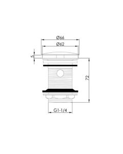 VOS Slotted Basin Waste Matt Black
