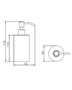 VOS Soap Dispenser Brushed Brass