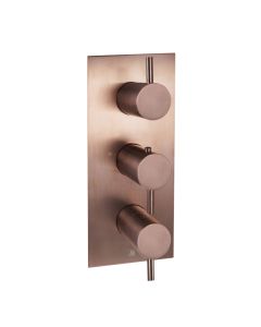 VOS 3 Lever 3 Way Vertical Shower Valve Bronze