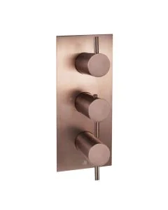 VOS 3 Lever 3 Way Vertical Shower Valve Bronze
