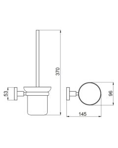 VOS Toilet Brush Matt Black