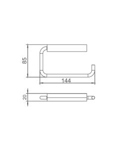 VOS Toilet Roll Holder Brushed Bronze