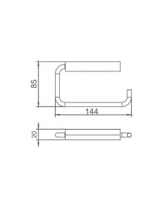 VOS Toilet Roll Holder Brushed Bronze
