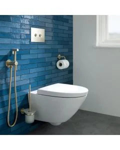 VOS Round Toilet Roll Holder Brushed Brass