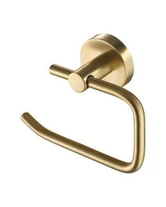 VOS Round Toilet Roll Holder Brushed Brass