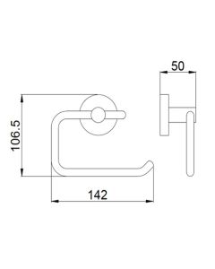 VOS Round Toilet Roll Holder Matt Black