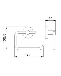 VOS Round Toilet Roll Holder Matt Black