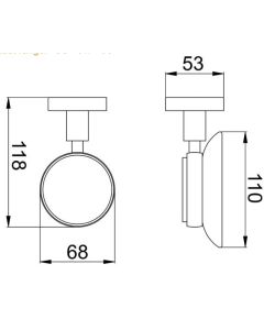 VOS Soap Dish Holder Brushed Brass