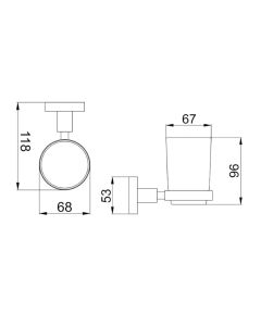 VOS Tumbler Holder Brushed Brass