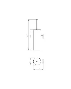 VOS Wall Mounted Toilet Brush Brushed Bronze