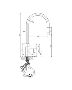 Zecca Pull-Out Sink Mixer Tap Stainless Steel