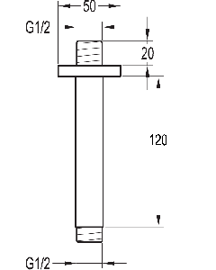 STR8 120mm Shower Arm