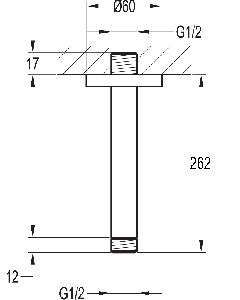 Levo 240mm Ceiling Arm