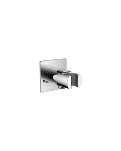 Square Wall Outlet Elbow With Handset Holder Chrome