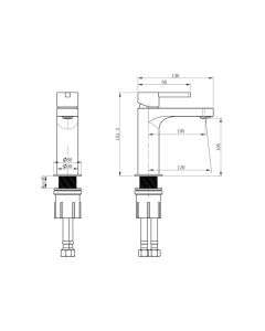 Kio Single Lever Basin Mixer Chrome