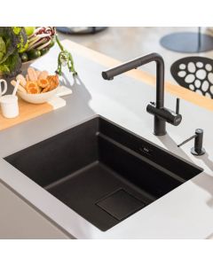 Franke Kubus (KNG PRO 110-52) 1 Bowl Inset Sink Matt Black