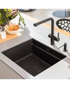 Franke Kubus (KNG PRO 110-52) 1 Bowl Inset Sink Matt Black