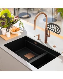 Franke Kubus (KNG PRO 120) 1.5 Bowl Inset Sink Matt Black