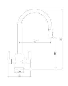 Franke Krios Pull-Out Spray Sink Mixer Chrome