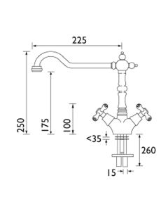 Colonial Monobloc Sink Mixer