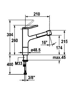 Ava Top Lever Mixer With JETCLEAN Pull Out Spray