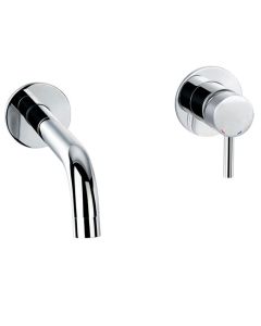Levo Two Hole Wall Basin Mixer