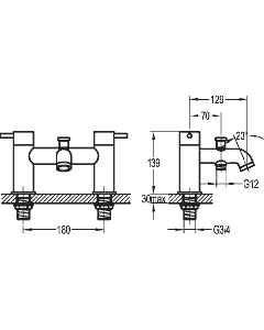 Levo Bath Shower Mixer