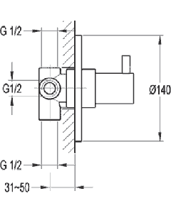 Levo Concealed Stop Valve