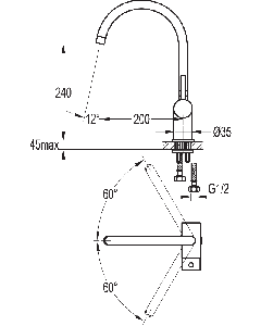 Levo Single Lever Kitchen Mixer
