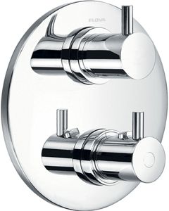 Levo Round Recessed Shower Valve with Diverter