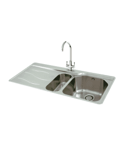 Carron Phoenix Maui 150 1.5 Bowl LHD Inset Sink Stainless Steel