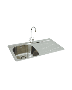 Carron Phoenix Maui 90 1 Bowl RHD Inset Sink Stainless Steel