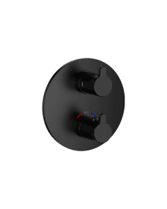 Moonlight Round Recessed Shower Valve Matt Black