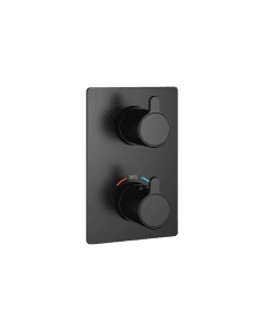 Moonlight Square Recessed Shower Valve Matt Black