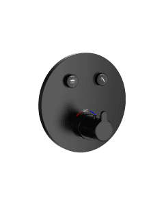 Moonlight GoClick Round Recessed Shower Valve Matt Black