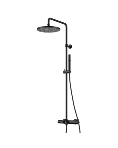 Moonlight GoClick Thermostatic Shower Kit Matt Black