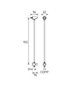 Exposed Timed Flow Control Shower with Fixed Head