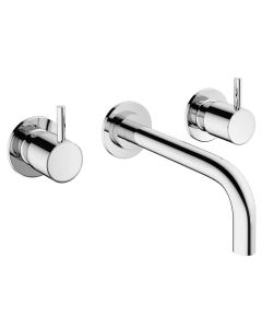Mike Pro 3 Hole Wall Basin Mixer Chrome