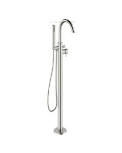 Mike Pro Floor Standing Bath Shower Mixer Brushed SS Effect