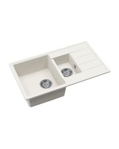 Mio Compact 1.5 Bowl Drainer Blizzard