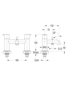 Moonlight Bath Shower Mixer Chrome