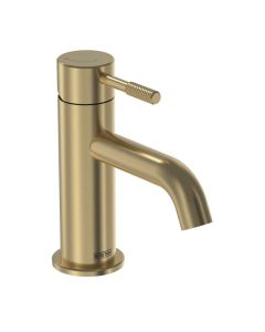 Molida Basin Mixer with Clicker Waste Brushed Brass