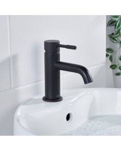 Molida Basin Mixer with Clicker Waste Matt Black