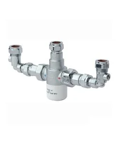 15mm Thermostatic Mixing Valve with Isolation Elbows